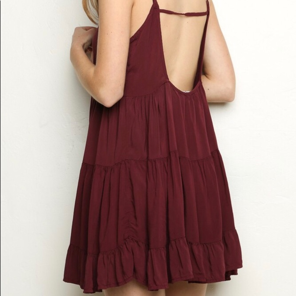 Backless Maroon Brandy Melville Minidress